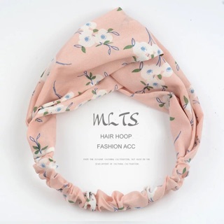 Turban hoa vintage dây quấn kiểu Hàn Quốc