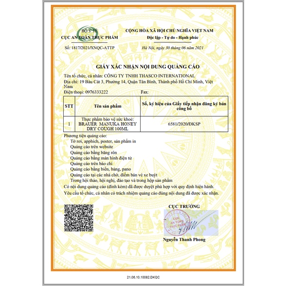 Siro BRAUER Manuka Honey Dry Cough - Giảm Ho Khan cho trẻ 2 tuổi (100ml)