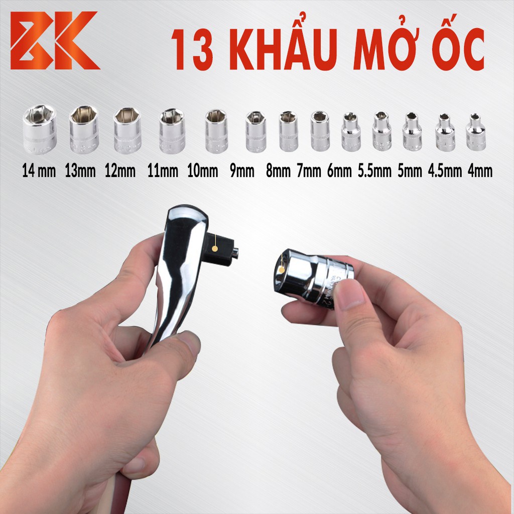 Bộ dụng cụ mở bu lông ốc vít, Sửa Chữa Ô Tô Xe Máy , đa năng 46 chi tiết