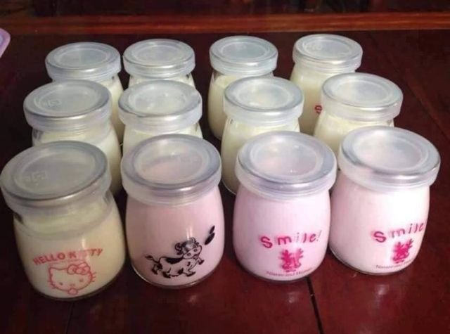 Bộ 12 hũ đựng sữa chua thủy tinh có họa tiết | BigBuy360 - bigbuy360.vn