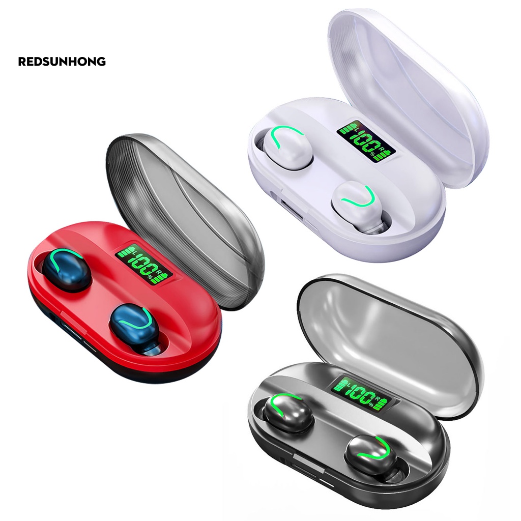 Tai Nghe Nhét Tai Thể Thao Kết Nối Bluetooth 5.0 Không Dây Có Đèn LED Khử Tiếng Ồn Thông Minh