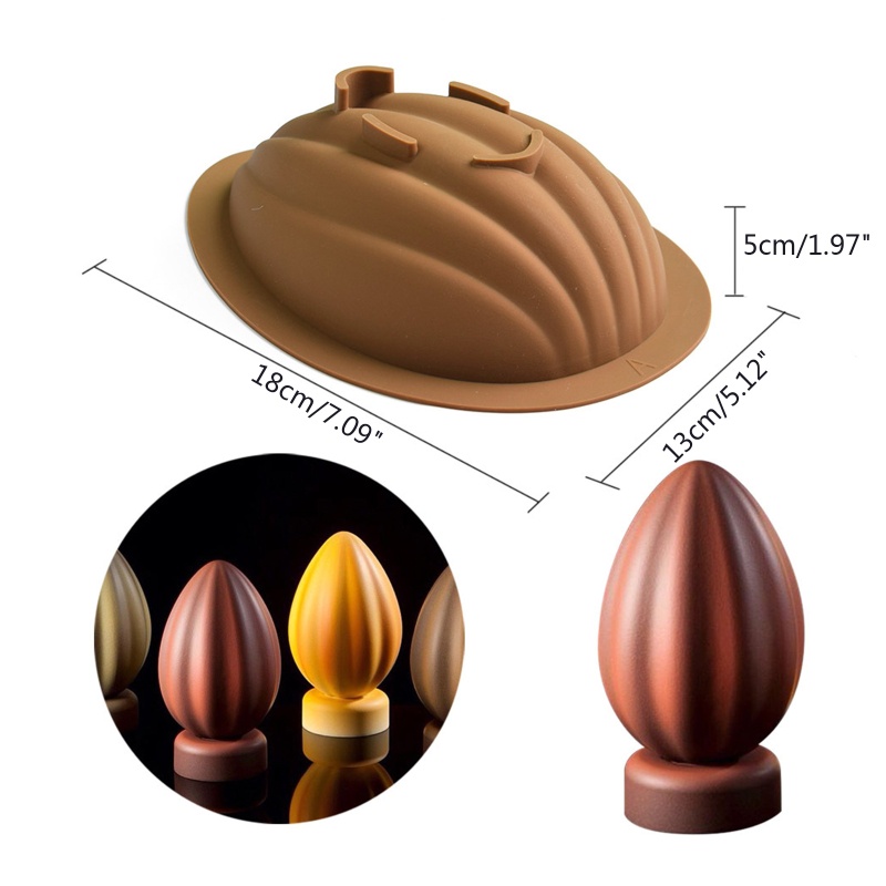 Khuôn Silicone Làm Sô Cô La Hình Quả Trứng Phục Sinh Độc Đáo