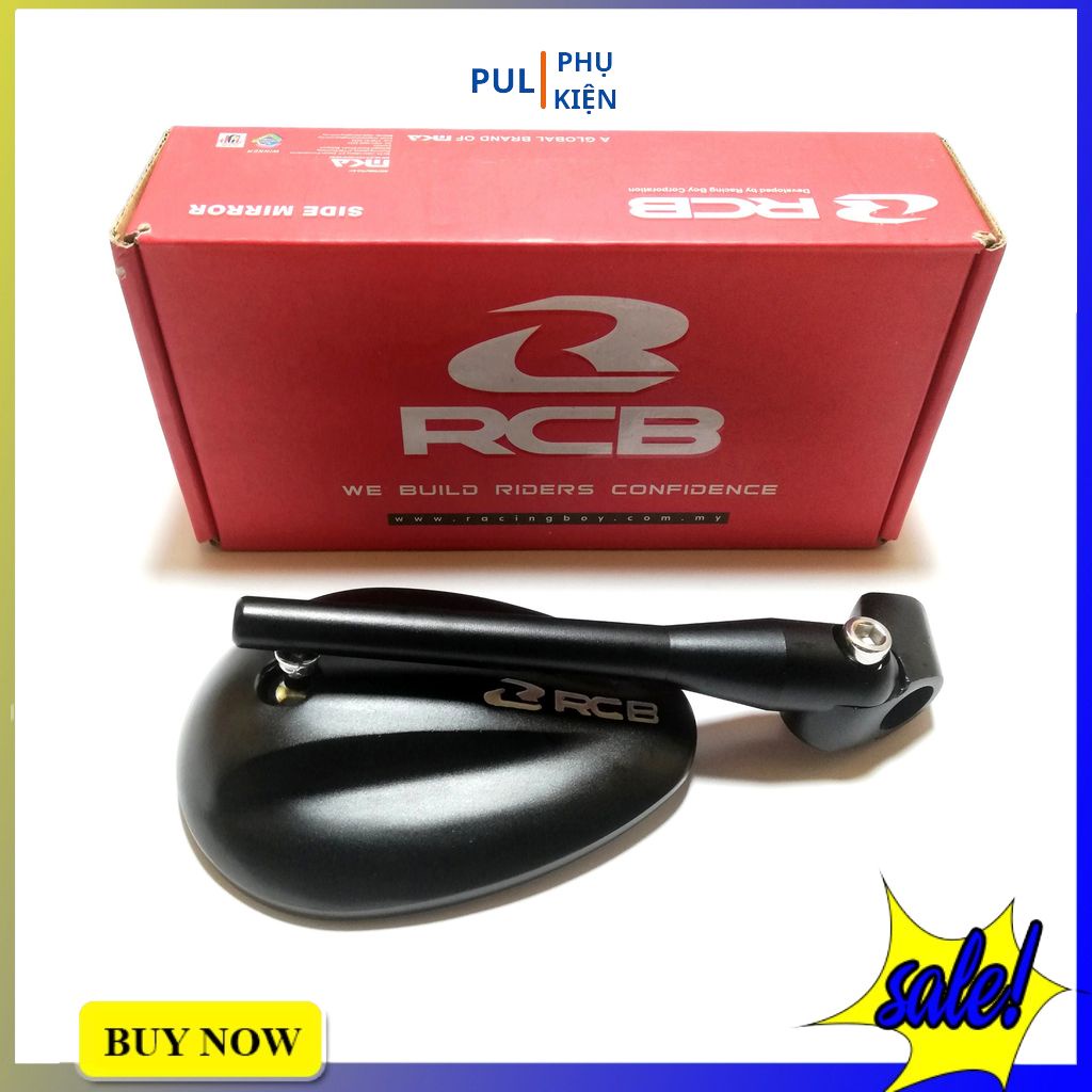 Gương chiếu hậu xe máy thời trang RCB kiểu sò hàng Racing Boy chính hãng cho xe Wave AB SH SH Mode Airblade...