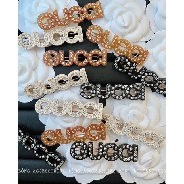 Kẹp tóc gucci đính đá