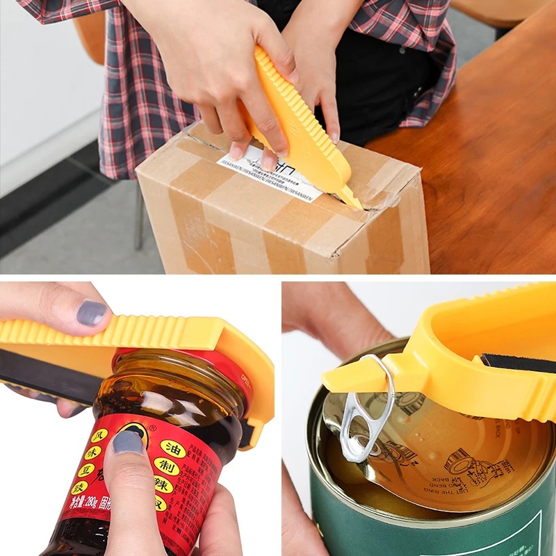 Dụng Cụ Mở Nắp Chai Lọ 6 Trong 1 Đa Năng Có Thể Điều Chỉnh