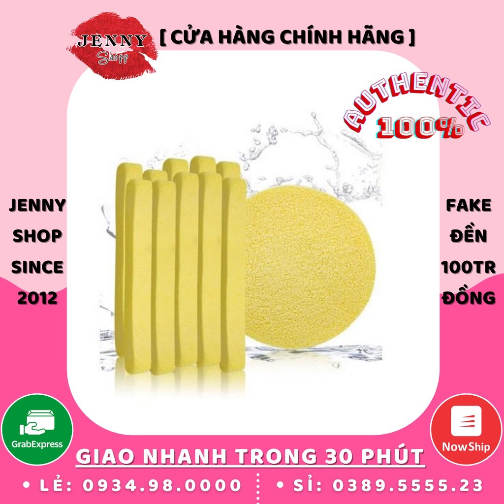 Gói 6 Miếng Bọt Biển Nén Rửa Mặt Round NBR Puff