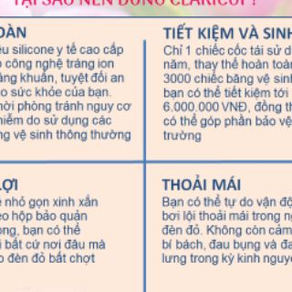 Combo 2 Cốc nguyệt san Claricup (Tặng kèm Lady gel Mới)