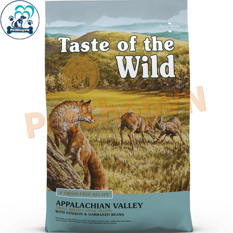 Thức Ăn Cho Chó Cỡ Nhỏ Hạt TASTE OF THE WILD APPALACHIAN VALLEY SMALL BREED Vị Nai & Đậu Garbanzo