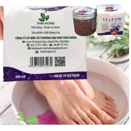 Muối ngâm chân thảo dược Relax Foot Thái Hưng hỗ trợ ngủ ngon, giảm nhức mỏi, hết hôi chân