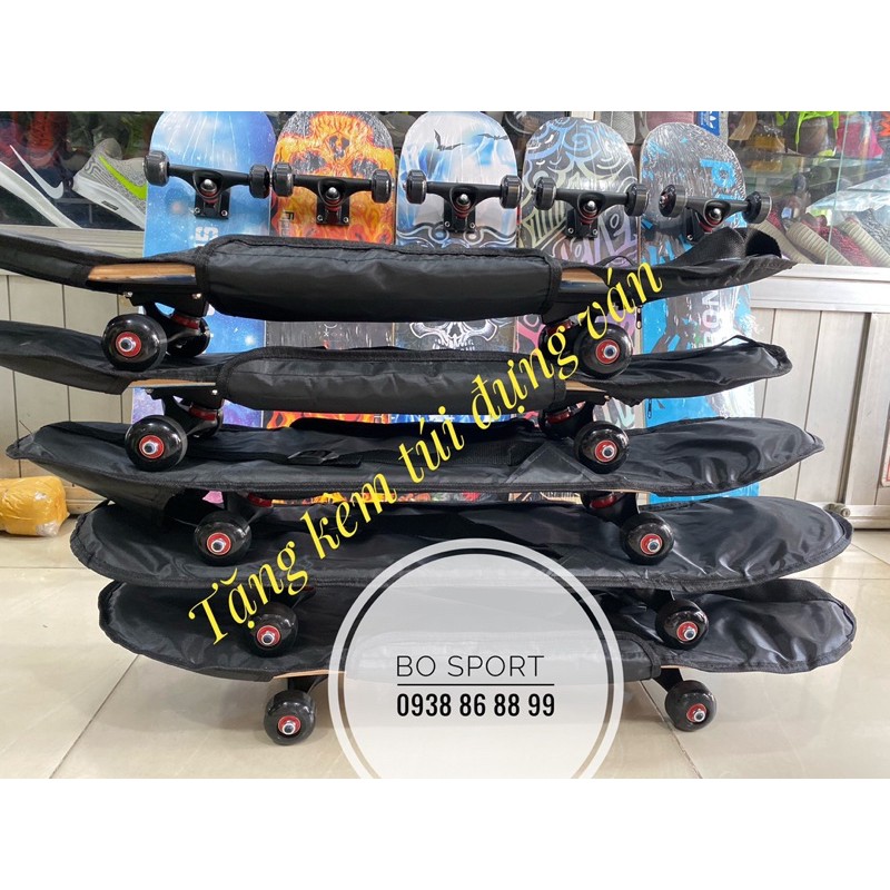 VÁN TRƯỢT SKATEBOARD CAO CẤP ( mặt nhám bánh cao su)