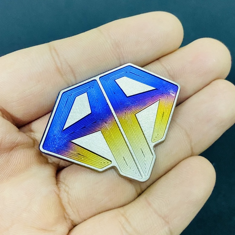 Tem dán titan logo AB king cương dán mặt nạ các dòng xe Airblade 125, 150cc ( có sẳn keo )