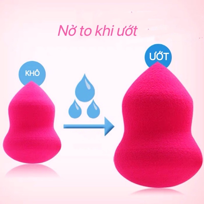 Siêu Mịn bông tán kem nền makeup - mút đánh phấn dặm nền trang điểm hồ lô trứng tròn