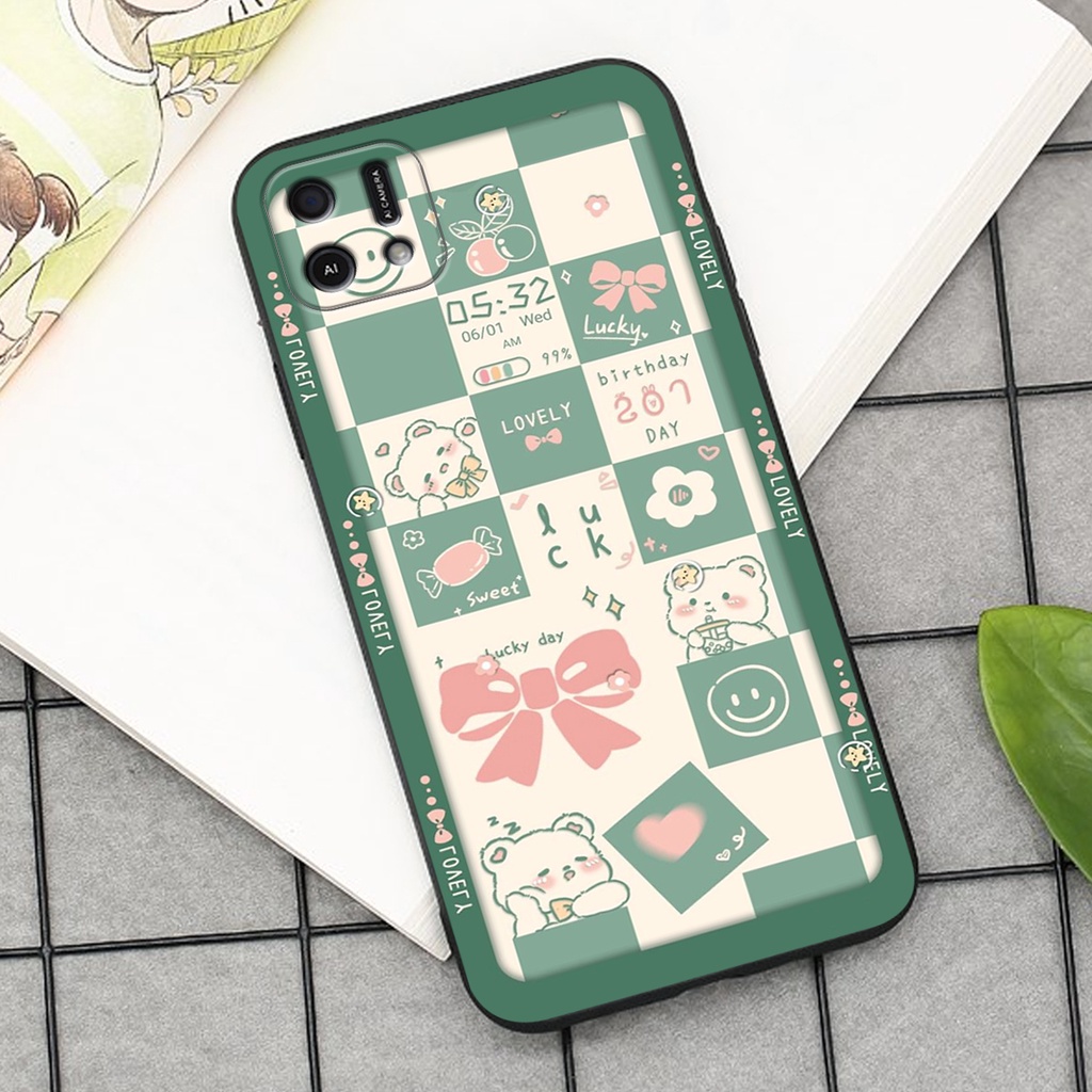 Ốp lưng Oppo A16K in hình cao cấp mẫu kẻ caro,mikenbe@r siêu hot