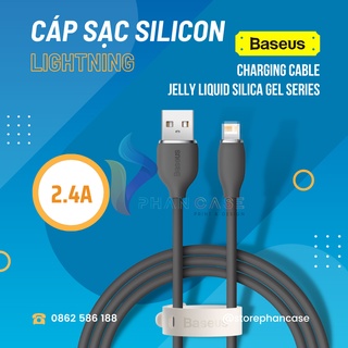 Dây sạc điện thoại silicone - Baseus Jelly Liquid Silica Gel Fast Charging Data Cable USB to Lightning 2.4A dài 1.2m 2m