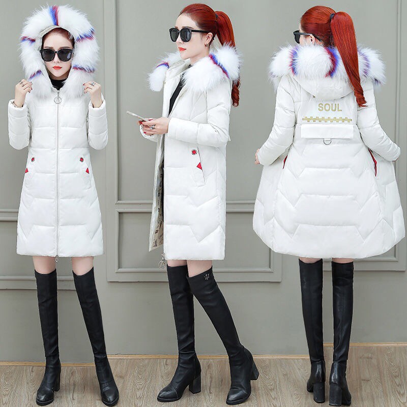 Áo Phao Mủ Lông Dáng Dài Nữ Hàng Cao Cấp Quảng Châu