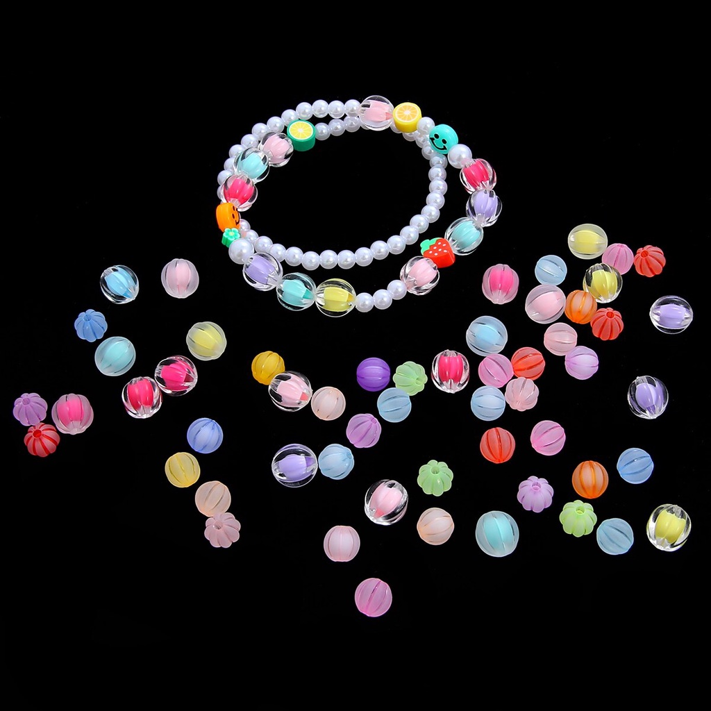 Hạt nhựa acrylic mờ dành cho vòng tay/dây chuyền thủ công DIY