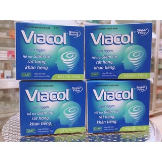 Viên ngậm Viacol giảm khàn tiếng đau rát họng H/20viên