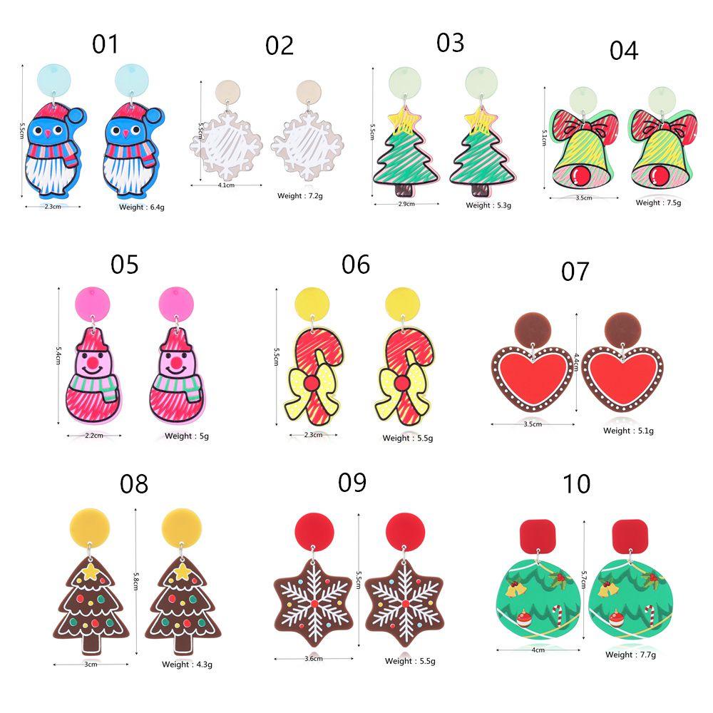 Bông Tai Thời Trang Giáng Sinh Bằng Acrylic