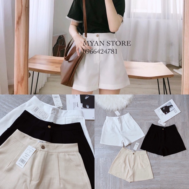 Quần sooc cạp cao trẻ trung nữ S308 | BigBuy360 - bigbuy360.vn