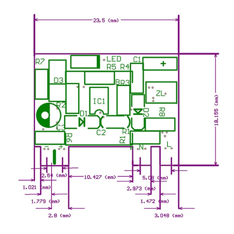 Bảng Mạch Chuyển Đổi Nguồn Điện Ac-dc 110v 120v 220v 230v Sang 5v 700ma