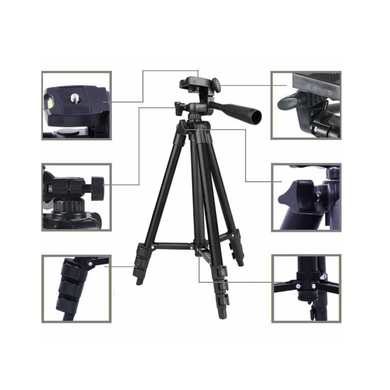 Chân đế giá đỡ điện thoại, máy ảnh, máy chiếu, webcam gậy tripod 3 chân TF-3110 chụp hình, quay phim, livestream, selfie