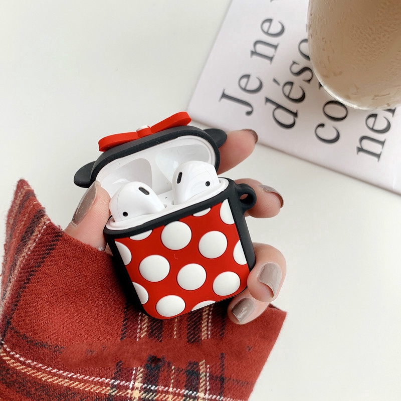Vỏ silicone hoạ tiết hoạt hình bọc bảo vệ hộp sạc tai nghe Airpods 1/2/pro | BigBuy360 - bigbuy360.vn