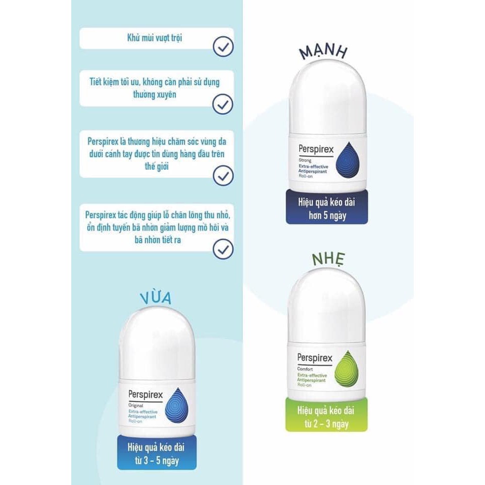 Lăn khủ mùi khử mồ hôi Perspirex Roll-on 20ml | BigBuy360 - bigbuy360.vn