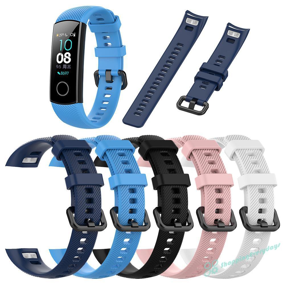 Dây đeo silicone có chốt kim loại cho Huawei Honor Band 5/4