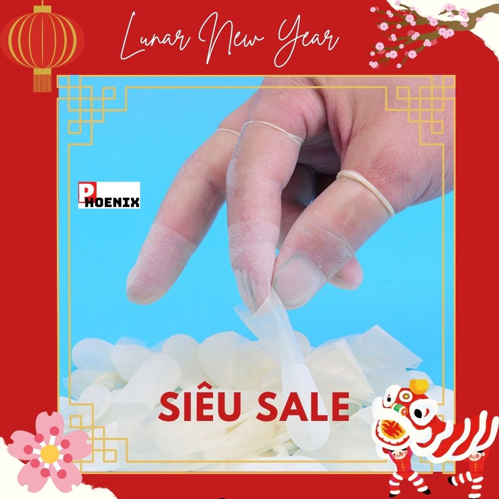 Bao ngón tay cao su latex không đai siêu dai chống thấm nước, tăng độ ma sát bám dính 300g