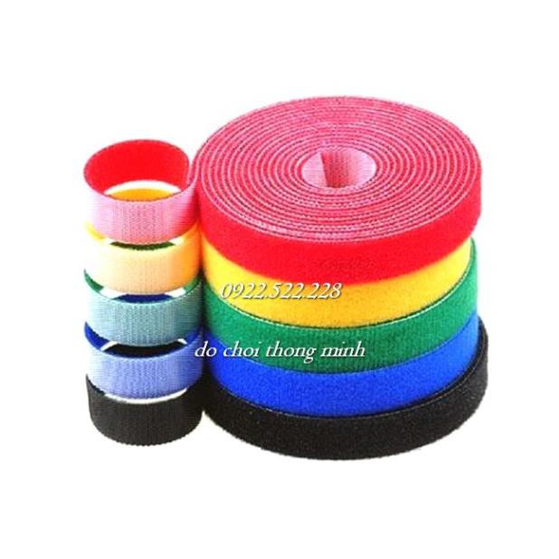 Băng Gai Velcro, Cuộn Băng Buộc Dây Sạc, Tai Nghe, Dây Điện, Gọn Gàng, Tái Sử Dụng, Đơn Giản RỘNG 1CM