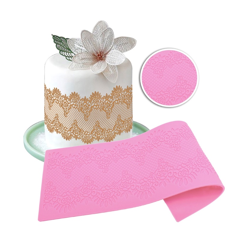Khuôn Silicone Tạo Họa Tiết Ren Hoa Trang Trí Bánh