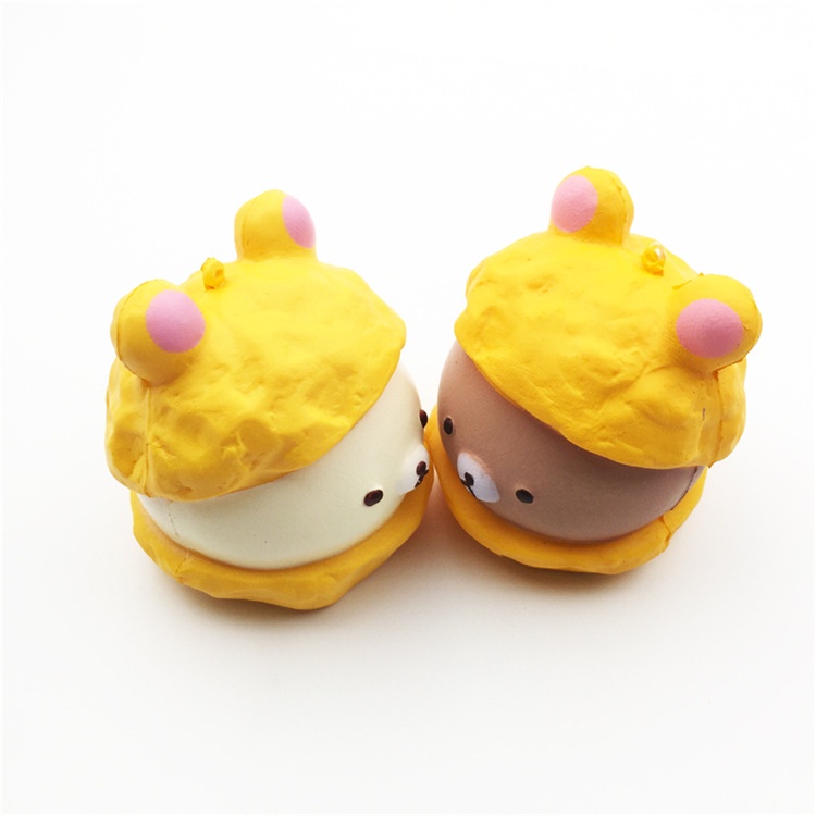 Squishy Lớn JUMBO Gấu Nâu kẹp trong bánh xúc xích Đồ Chơi Xốp Giảm Stress Hình mềm mịn dễ Thương đàn hồi Cho Bé