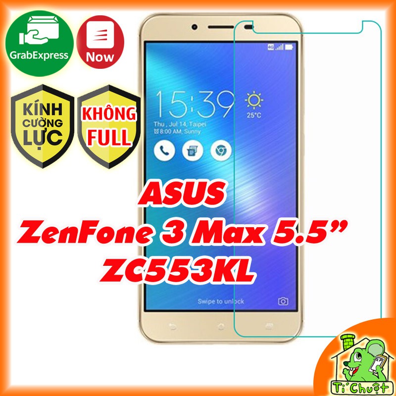 [Ảnh Thật] Kính Cường Lực Asus ZenFone 3 Max 5.5" ZC553KL - Không FULL, 9H-0.26mm