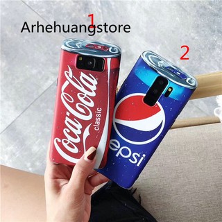 Ốp điện thoại kiểu dáng lon nước ngọt coca/pepsi độc đáo dành cho Samsung S8 S8+ S9 S9+ S10 S10+ Note 8 9