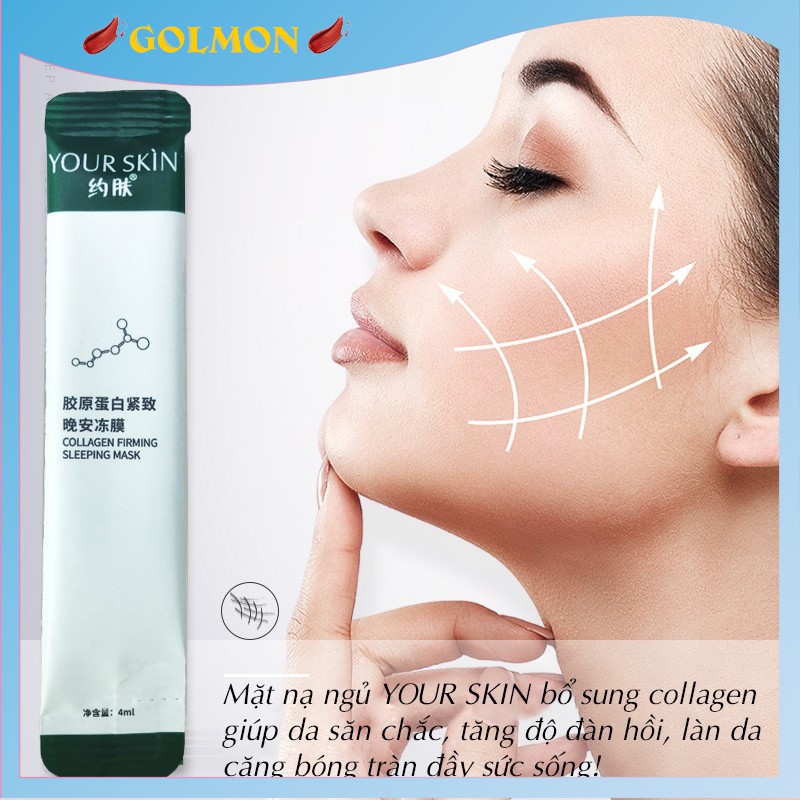 Combo 10 mặt nạ ngủ collagen dạng gel YOUR SKIN làm săn chắc và chống lão hóa da dưỡng ẩm chuyên sâu giúp da sáng hồng