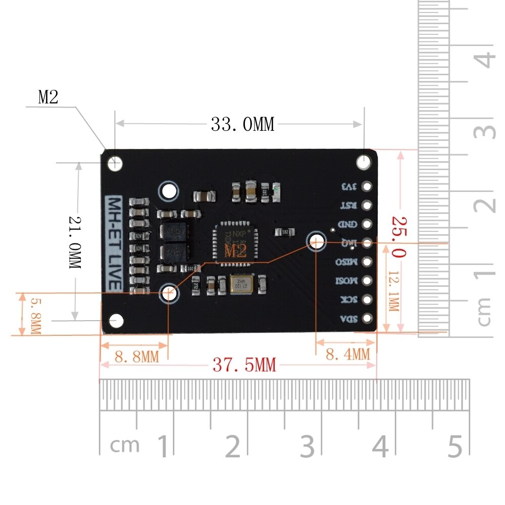 Mô Đun Rfid Rc522 Mini Kits S50 13.56 Mhz 6cm Cho Arduino Uno 2560