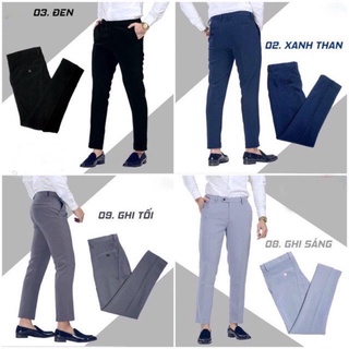 Quần âu vải nam, Quần tây nam Hàn Quốc chất vải co giãn ko nhăn không xù.