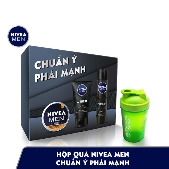 Hộp quà Nivea Men phiên bản đặc biệt tặng kèm Bình lắc thể thao | BigBuy360 - bigbuy360.vn