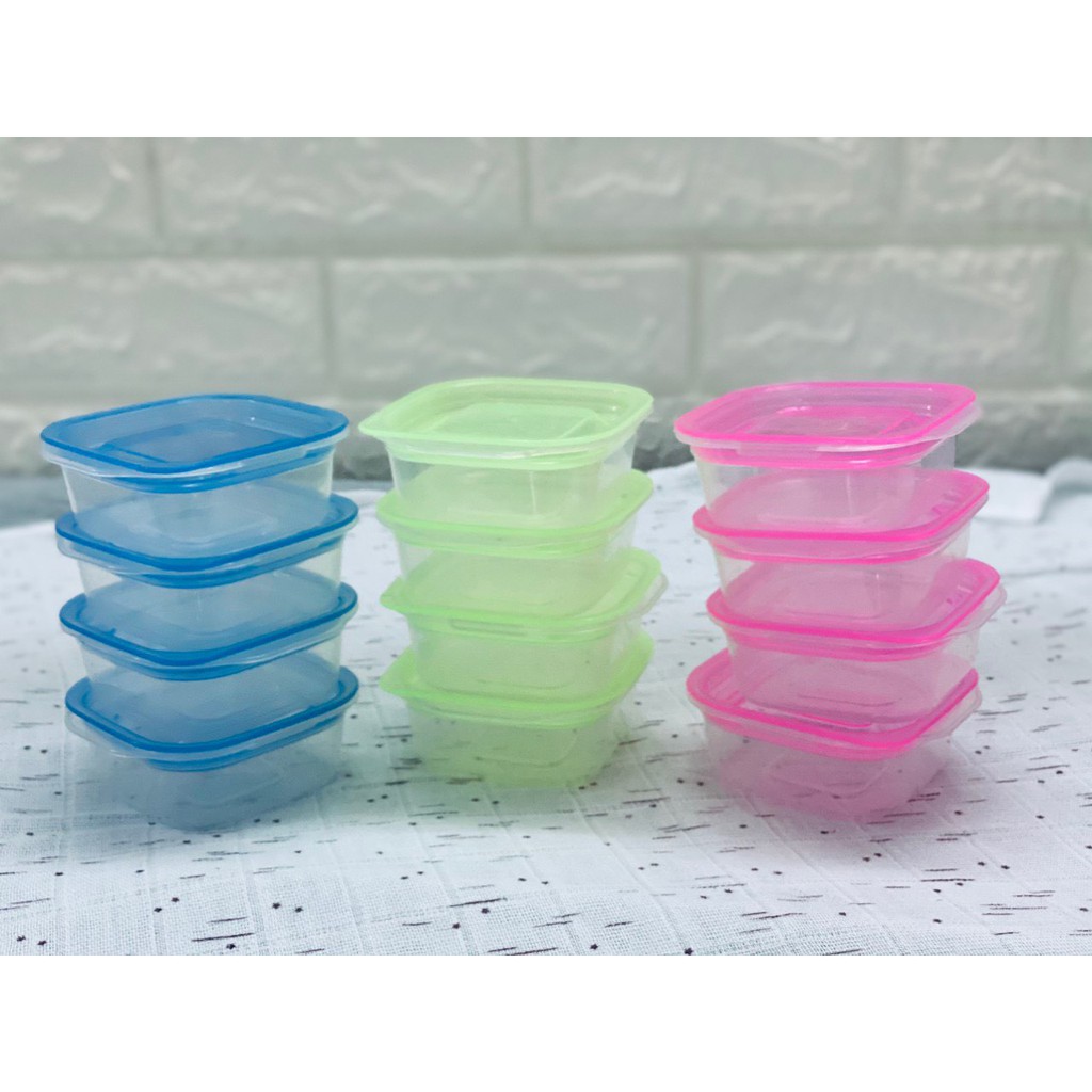 Hộp Trữ Đông, Hộp Đựng Có Nắp Mini Song Long Dung Tích 90ml bảo quản đồ ăn dặm cho bé
