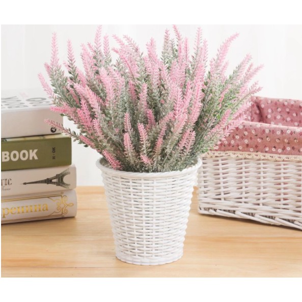 Hoa giả- Hoa oải hương lavender giả phủ phấn màu sắc trang nhã cực xinh decor nhà cửa, sự kiện (video shop quay)