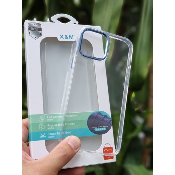 Ốp lưng X&amp;M trong suốt viền camera xi màu cho iphone 13 pro max , 13 pro , 13 , 12 pro max không ố vàng