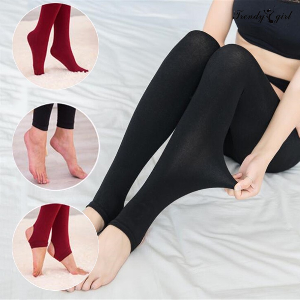 Quần Legging Lửng Màu Trơn Giữ Ấm Cho Nữ | BigBuy360 - bigbuy360.vn