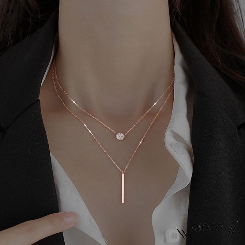 Vòng cổ Bạc 925 Mặt Tròn Thanh Lịch Cho Nữ