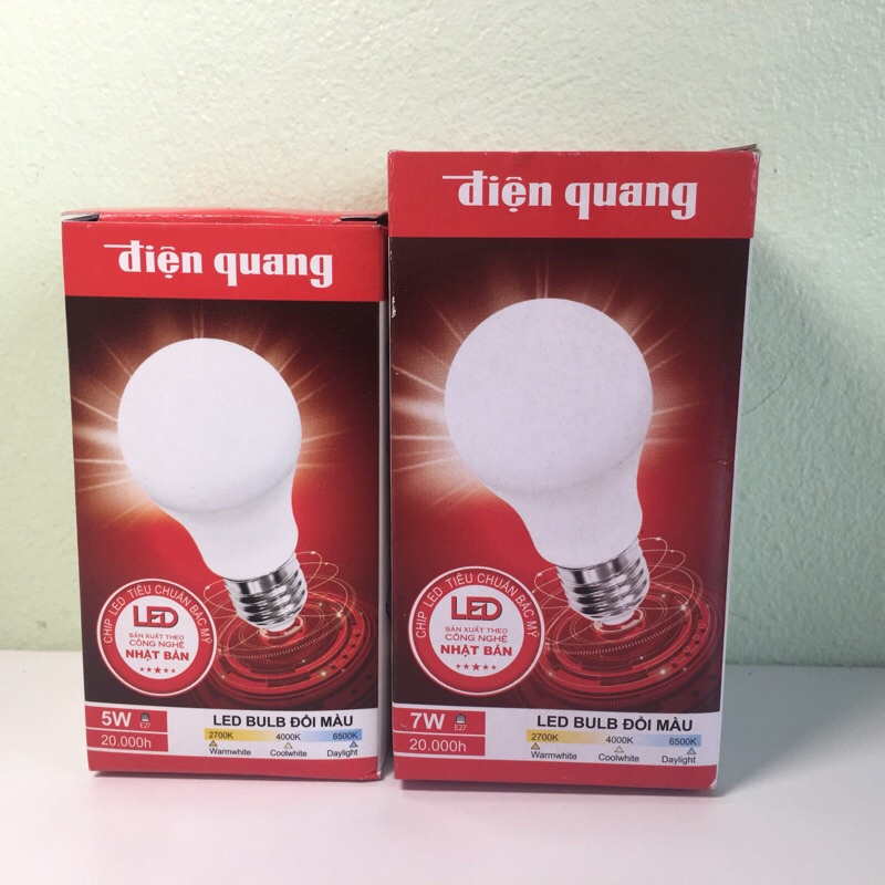 Bóng Đèn Led Tròn đổi màu 5W, 7W Điện Quang