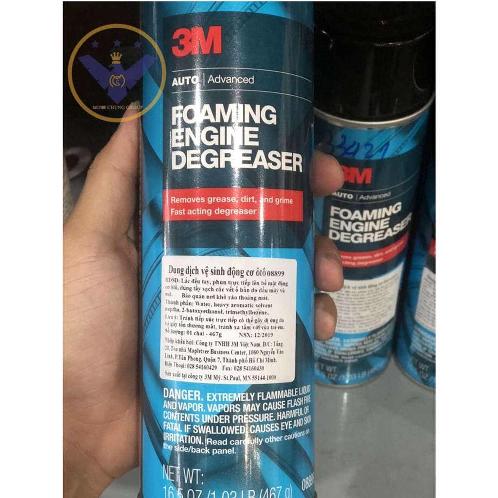 Chai vệ sinh khoang máy ô tô 3M Foaming Engine Degreaser 08899 467g