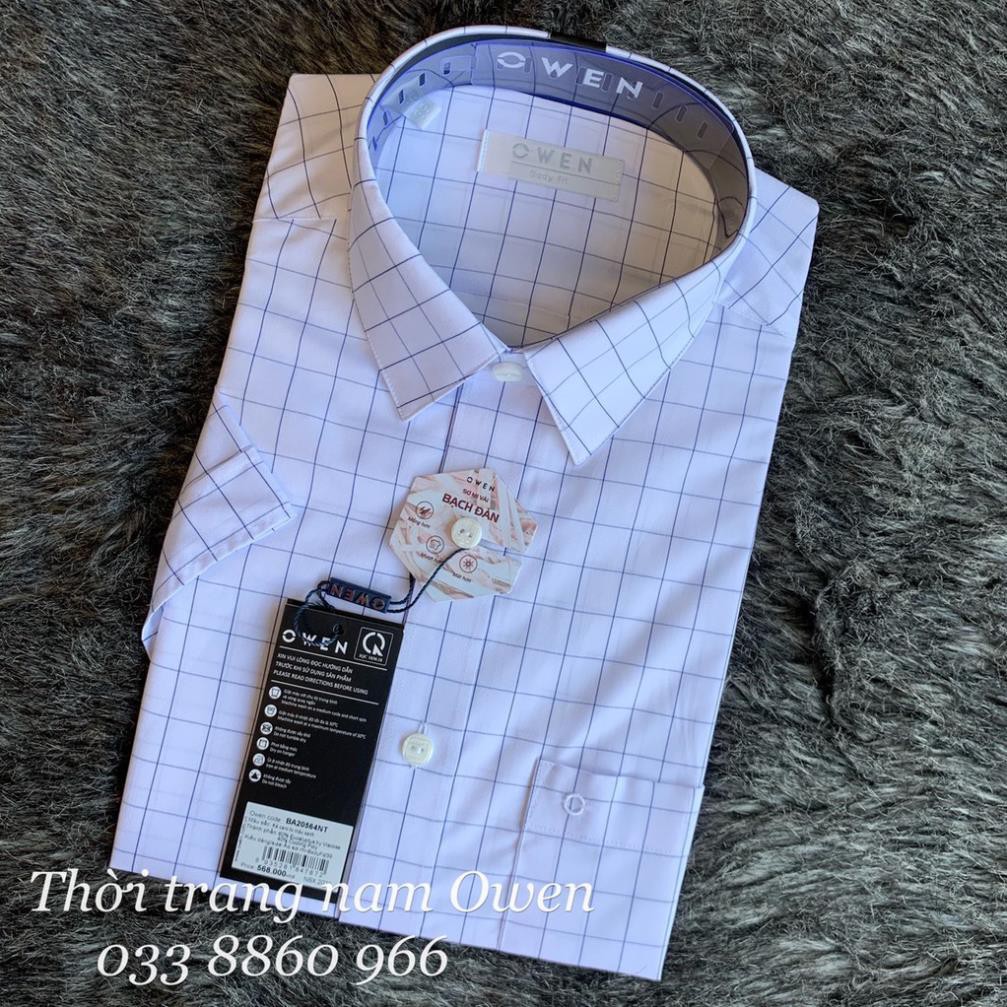 Sale Chính Hãng OWEN - Aó sơ mi ngắn tay nam Owen vải sợi bạch đàn siêu mềm mịn 20564 hot 🌺 neww * ! %
