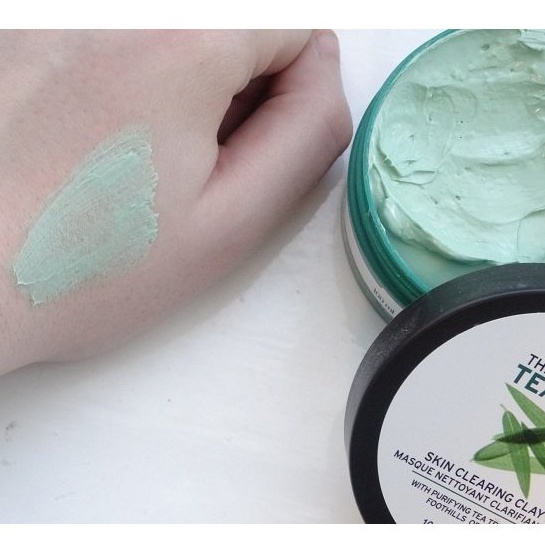 Mặt nạ đất sét da mụn tea tree the body shop skin clearing clay mask 100ml