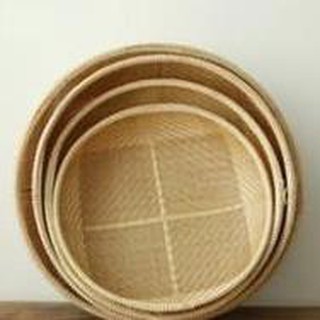 Rổ Mây Tre Đan Dạng Tròn Có ảnh thật