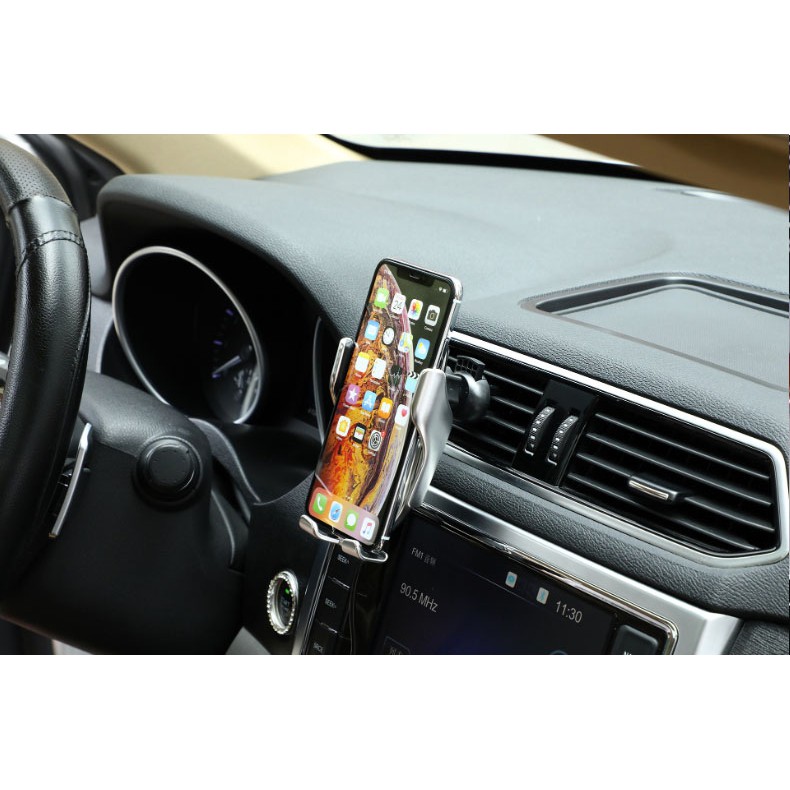 Đế sạc điện thoại không dây cảm ứng kiêm giá đỡ điện thoại Car wireless Charger R2 dành cho ô tô