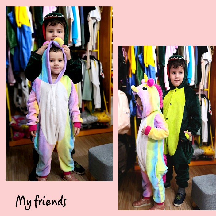 bộ đồ áo thú khủng long cá sấu trẻ em - myfriends shop